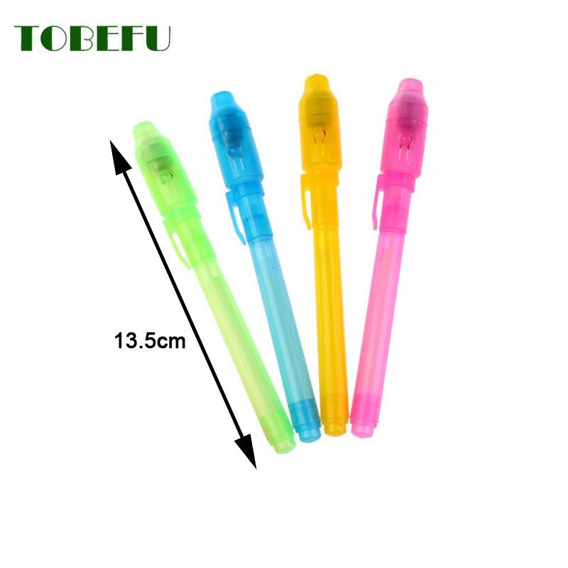 Leucht Licht Magie Lila 2 in 1 UV Schwarz Combo Zeichnung Unsichtbare Tinte Stift Große Kopf Lernen Bildung Spielzeug Für freundlicher