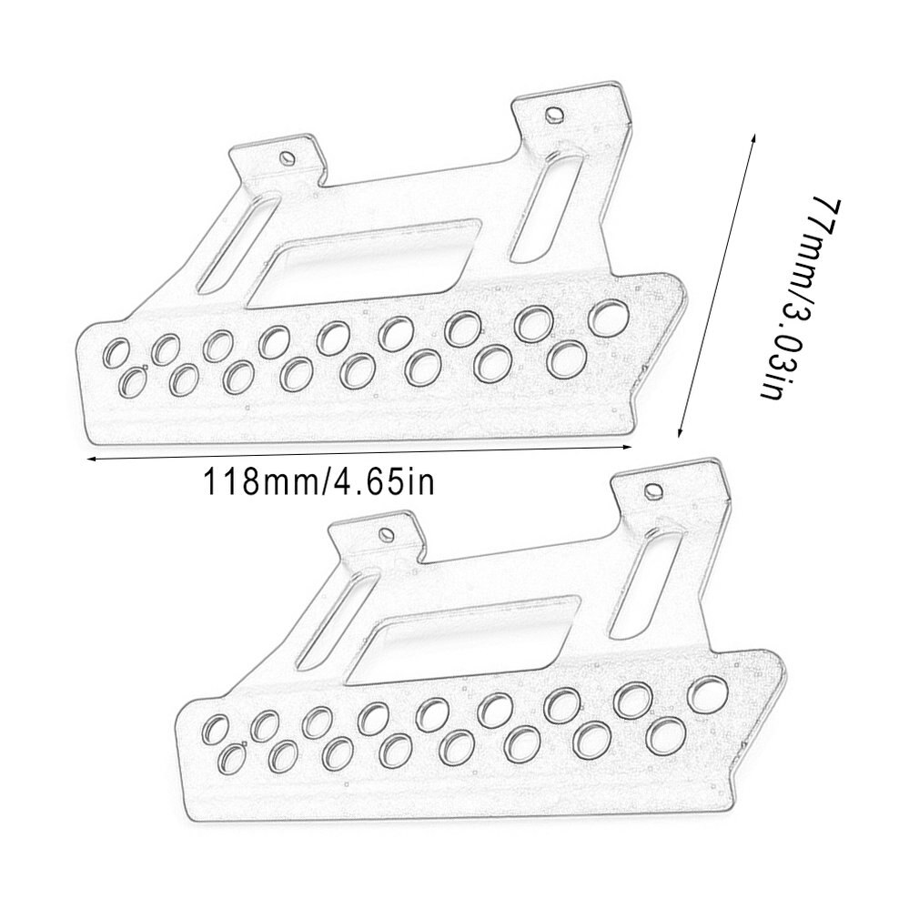 1 Pair/SET Durable Use Metal Side Pedal Plate For Axial SCX10 Side Step Sliders 1:10 Scale RC Crawler Car Part