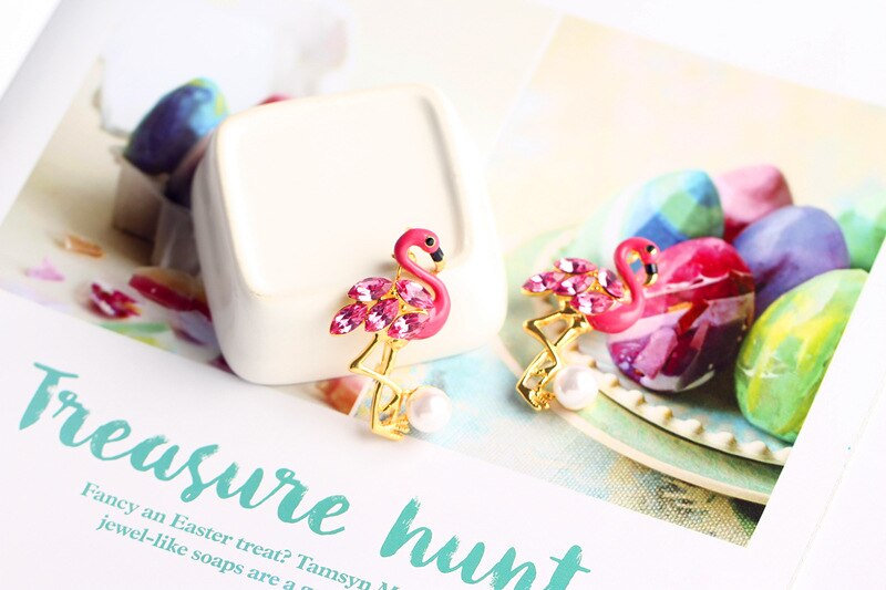 Leuke Flamingo Broches Unisex Vrouwen En Mannen Broche Pin Animal Styling Persoonlijkheid Hip Hop Jas Accessoires