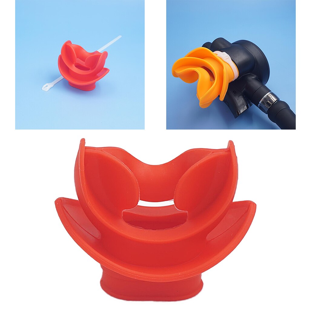 Embout buccal en Silicone pour plongée sous-marine, confortable, moulé, pour régulateur, équipement de plongée en apnée, Tube de respiration, accessoires unisexes: Red