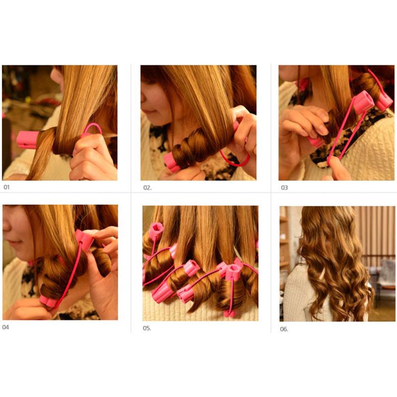 6Pcs /lot Hair Rollers Special flower-shaped soft sponge stick for hair curling at night Hair Care & Styling