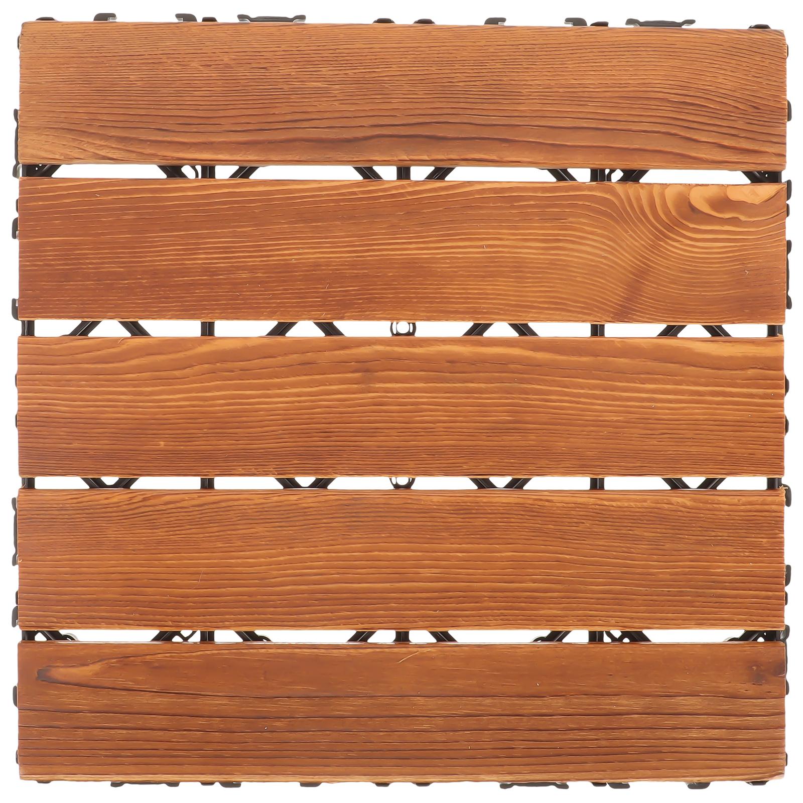 Korrosjonsbestandig tregulv vanntett sammenlåsende terrassefliser utendørs terrasse balkong hageterrasse gulv tre til terrasse