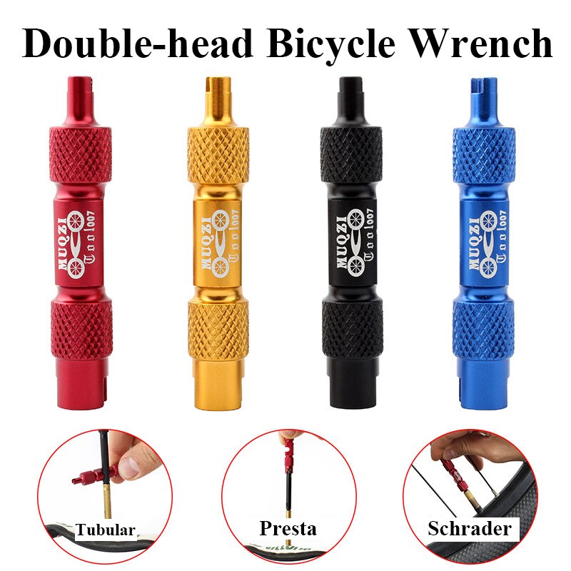 Double-head Bicycle Wrench Valve Core Disassembly Tool Multifunction Valve Core Removal Tool Wrench Disassembly accessories tool