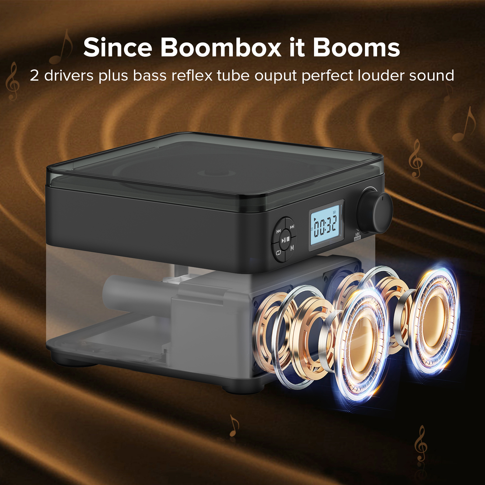 Portable cd radio boombox rechargeable with bluetooth cd player portable with speakers and USB mp3