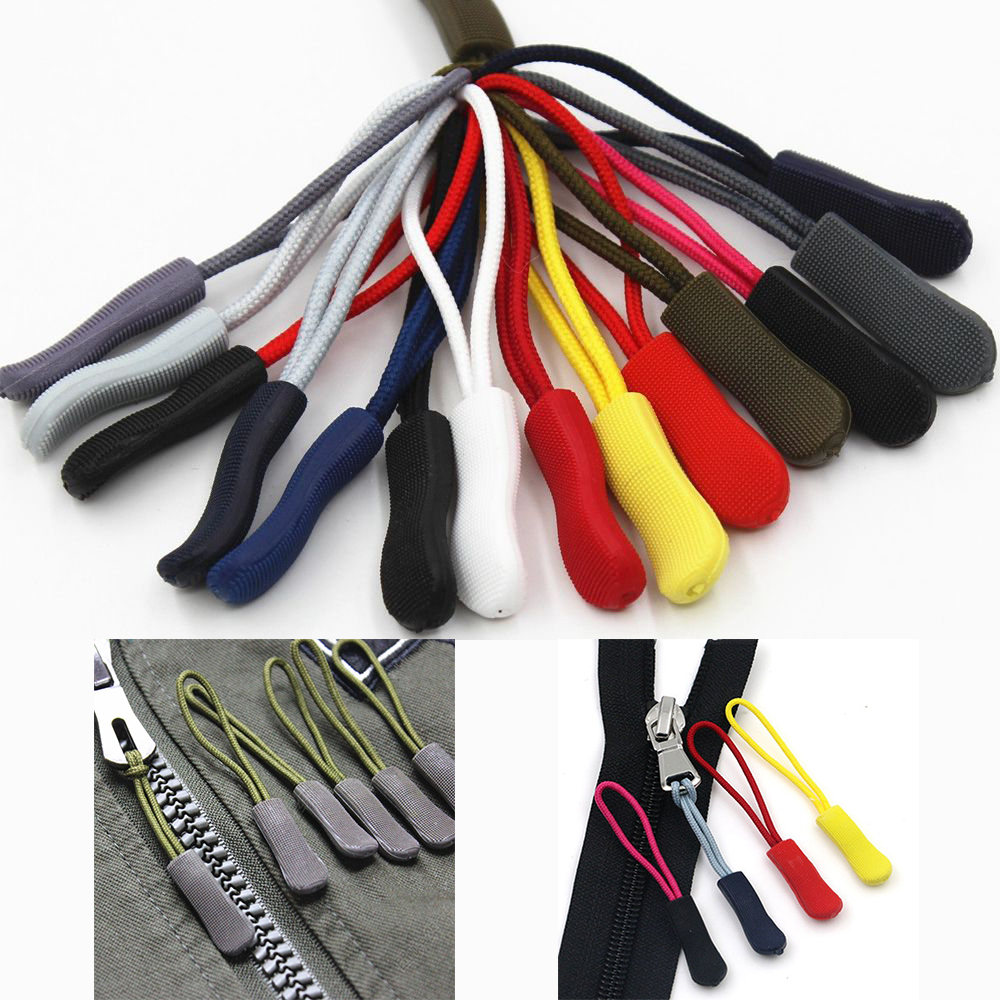 10Stck Postleitzahl Schnur Tab Ersatz Clip Reißverschluss ziehen Abzieher Ende passen Seil Schild Fixer Gebrochen Schnalle für NäHenne Reise tasche Koffer Zelt