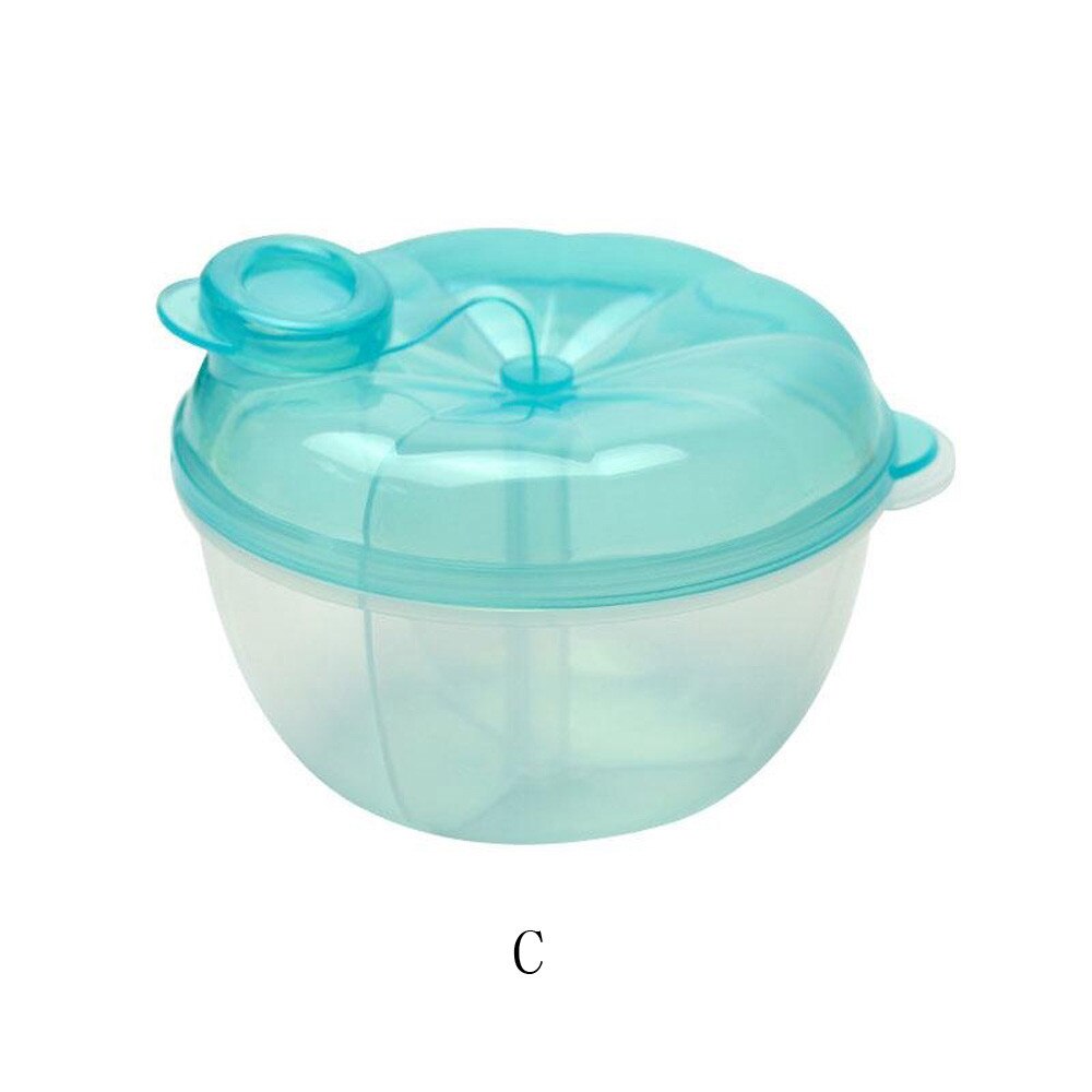 Tre-gitter madæske bærbar baby spædbarn rejse mælkepulver dispenser beholder fodring kasse blandebeholder mad opbevaring #40: C