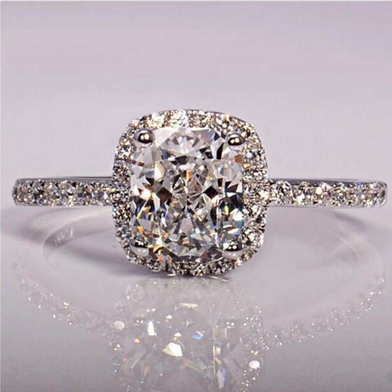 CC Rings For Women Bridal Wedding Anelli Trendy Jewelry Engagement Ring White Gold Color Anillos CC595: 9 / WHITE