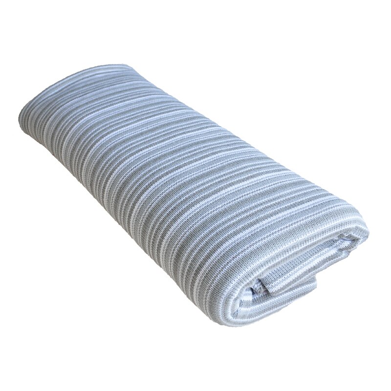 50cm*180cm/Piece, Thickened Grey And White Stripe Knitted Wool Cloth, Sweater, Windbreaker, Skirt Fabric, DIY Handmade Material