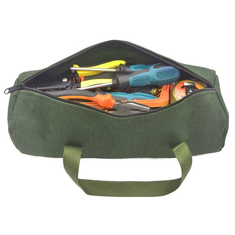 Thickened Canvas Tool Pouch for Electrician Screwdriver Pliers Repair Hand Tools Portable Electrical Tool Storage Organizer Bags