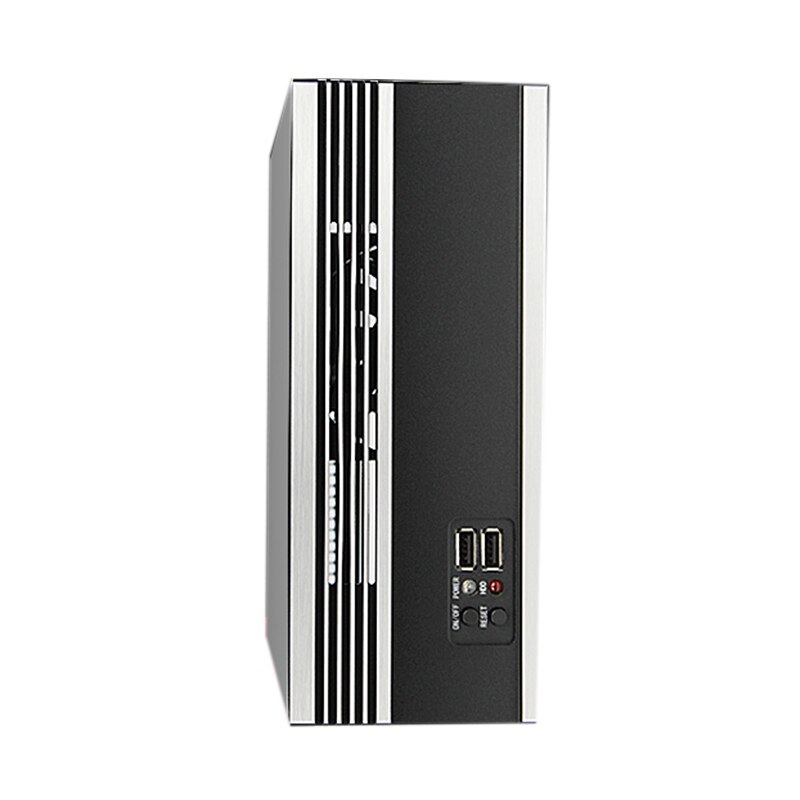 Itx behuizing geborsteld aluminium paneel draagbare mini computerbehuizing eenvoudige kleine behuizing horizontale industriële besturingskast