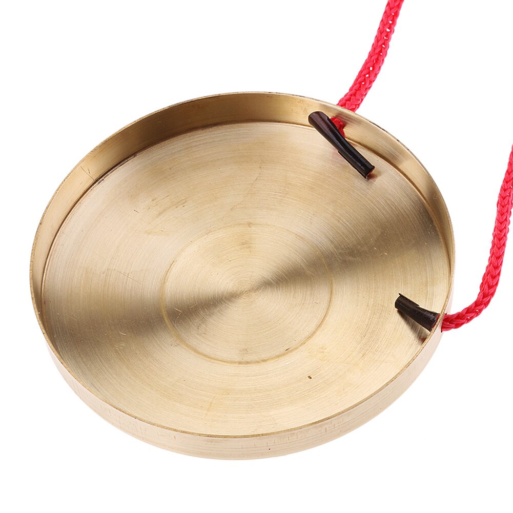 10cm/4 "Manual latón cobre Gongs Cymbals palo de madera para Banda Ritmo percusión niños música Accesorios para Instrumentos Musicales