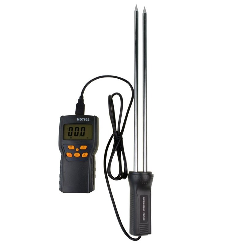 LCD Digital Grain Moisture Meter Humidity Temperature Tester 2%-30% Contains Wheat Corn Rice Moisture Measure Tools MD7822