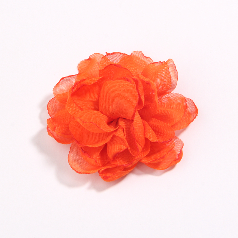 120 Stuks 7 Cm 2.7 "Burn Edge Chiffon Stof Bloemen Voor Baby Meisjes Hoofdbanden Handgemaakte Bloem Boutique Voor bruiloft Decoratie