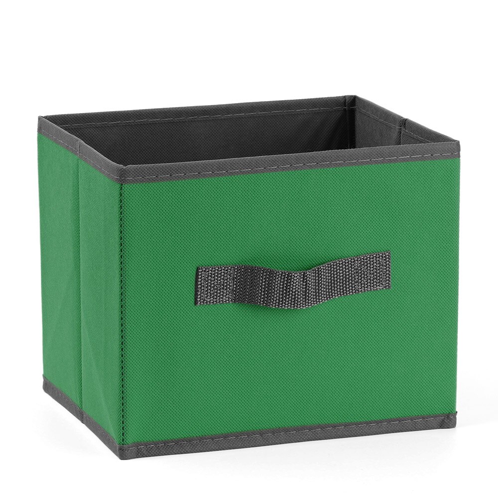 Canvas Foldable Square Felt Home Storage Collapsible Basket Bag Folding Box Nursery Underwear Magazine Organizer Laundry Basket: Green