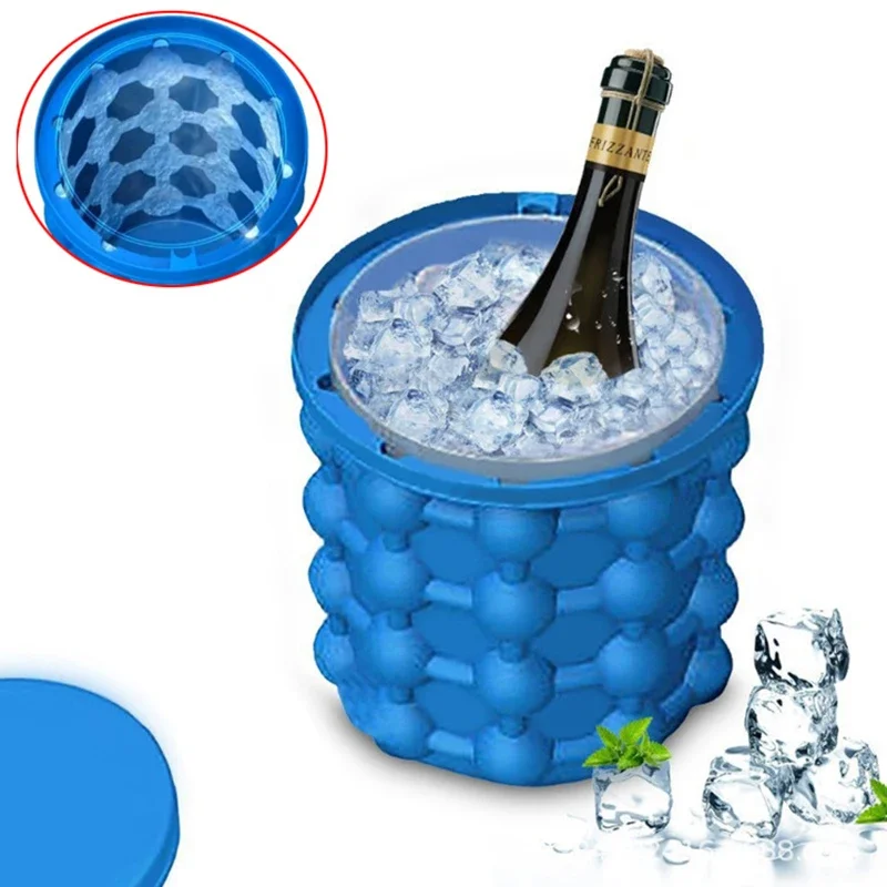 Isbitform silikon isbitsmaskin bricka bärbar hink vin dricker whisky frys iskylare ölskåp köksredskap