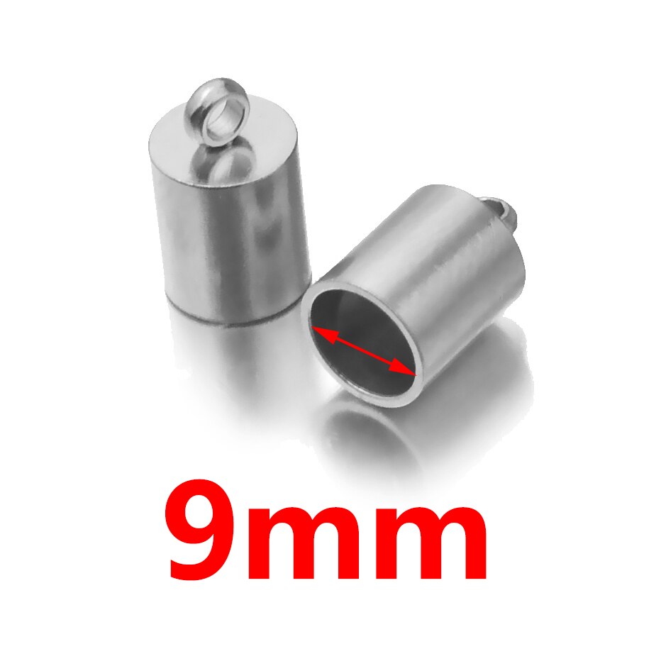 10 pièces Lot en acier inoxydable argent or fermoirs cordons embouts cordon pour bricolage fabrication de bijoux Bracelet collier résultats de bijoux à bricoler soi-même