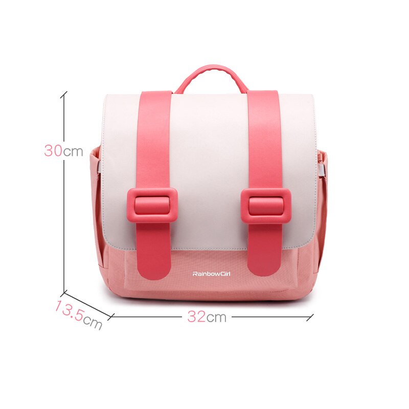 Mignons sacs d'école roses pour filles, sac à dos orthopédiques imperméables aux couleurs acidulées du japon pour élèves du primaire: Rose