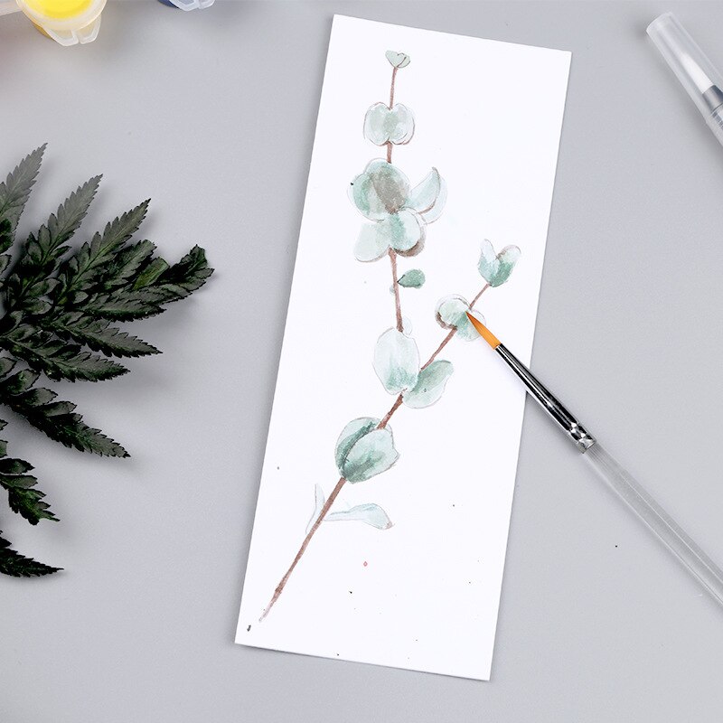 Style Acrylic Dyeing Card Kit Set Color Ink DIY Tent Bookmark Greeting Card Postcard Hand-Painted Ink Creation