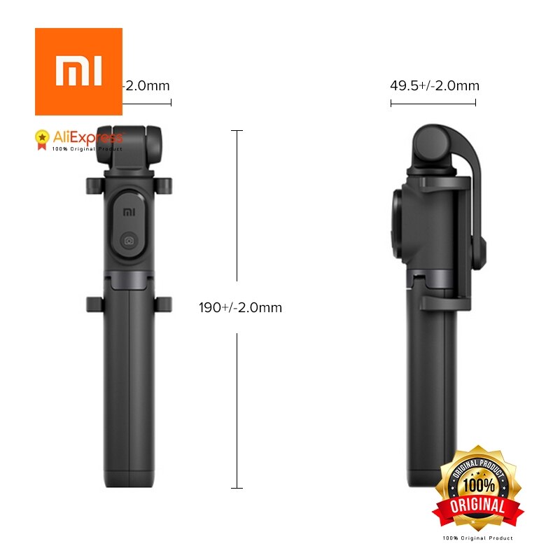 Voor Xiaomi Originele Opvouwbare Statief Selfie Stok Bluetooth Selfiestick Met Draadloze Sluiter Selfie Stick Voor iPhone Android