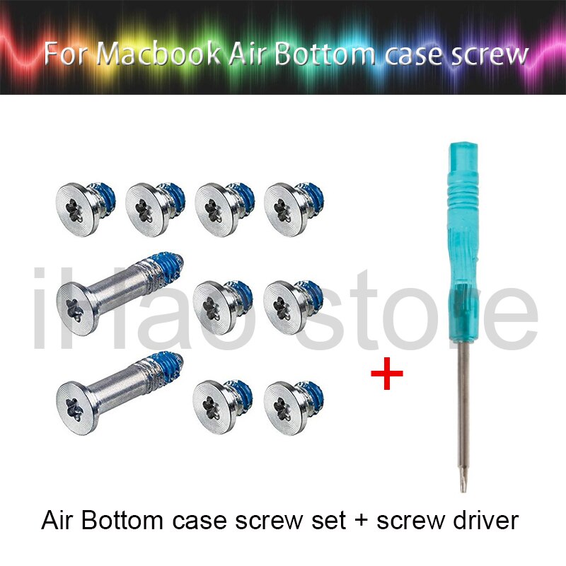 Voor A1369 A1370 A1465 A1466 Bottom Case Cover Screw Set + Screwdrive Voor Macbook Air 11 "13"