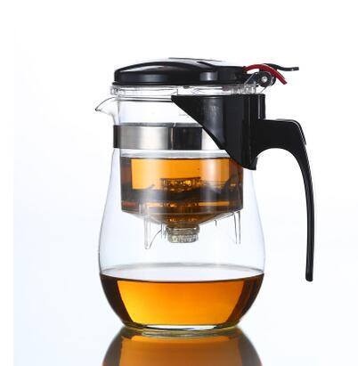 Heat Resistant Glass Teapot Chinese Set Puer Kettle Coffee Maker Convenient Office Pot With filter: plum