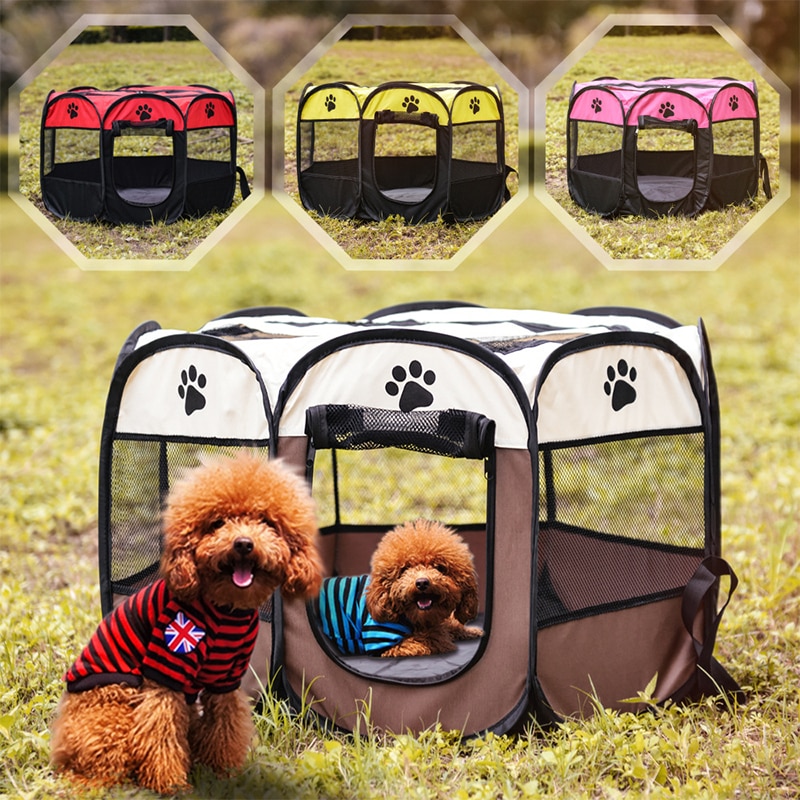 Portable Folding Pet Tent Dog House Outdoor Kennels For Small Large Dogs Foldable Playpen Indoor Puppy Cage Pet Dog Crate Room