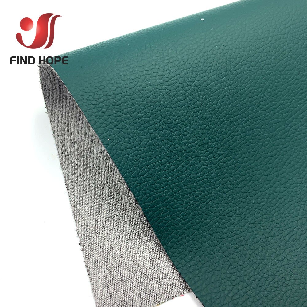 Door Meter 100*135Cm Litchi Kunstleer Pu Kunstleer Stof Vinyl Auto Bekleding Zak Sofa Oorbel Naaien Diy 39*54Inch: Deep Green