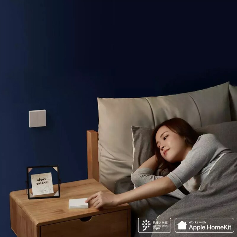 Aqara Smart D1 Wireless Wall Switch 1/2/3 Button APP Voice Control Over-heat Protection Light Switch Work with Mi Home APP