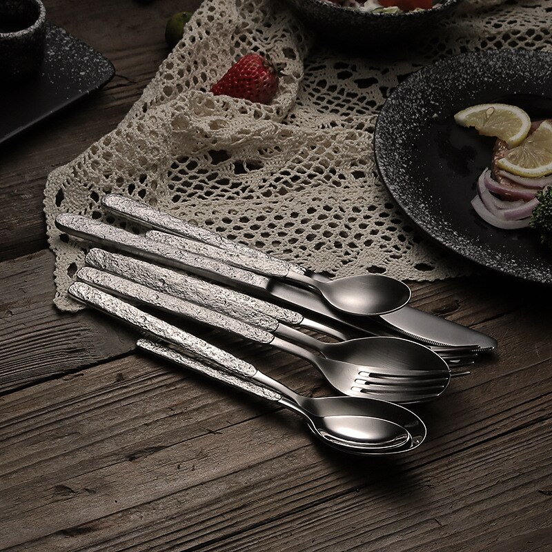 4 Piece Silverware Flatware Cutlery Set 304 Stainl... – Grandado