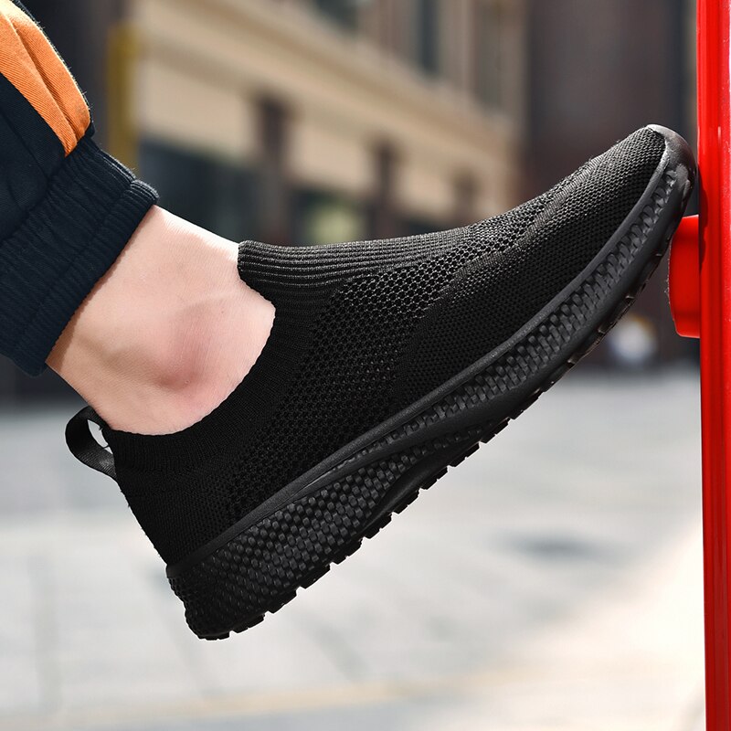 Hommes Tennis chaussures sans lacet Jogging Sport chaussure homme baskets respirant antidérapant Fitness entraînement chaussures