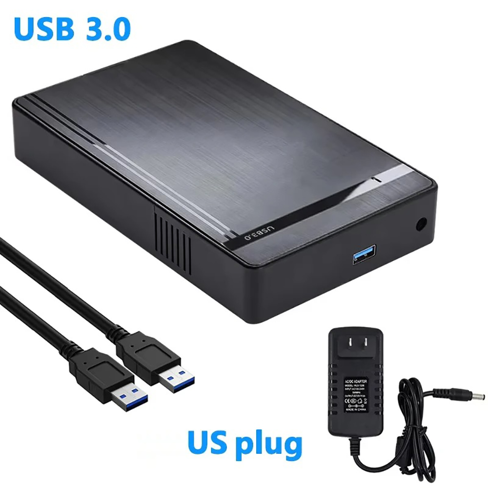 2,5/3,5 inch HDD-behuizing USB 3.0 harde schijf Schijfbehuizing SATA naar USB 3.0-adapter Externe harde schijf voor pc-laptop Gereedschapsloos: Zilver
