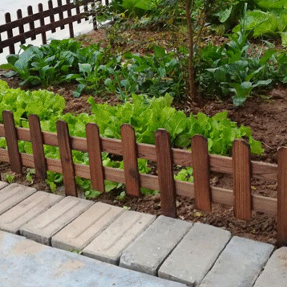 1pc Fence Landscape Smooth Wooden Delicate Solid Wood Fencing for Garden Courtyard Backyard Lawn