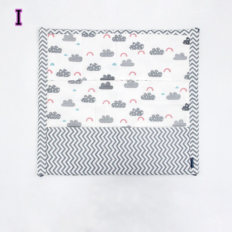 Sac de rangement de dessin animé, sac de rangement suspendu, lit bébé, marque, organisateur de berceau en coton, poche à jouets pour couches, ensemble de literie de berceau: Je