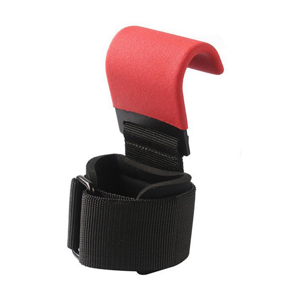 Grip Haak Grips Gewatteerde Met Pols Wraps Hand-Bar Powerlifting Handschoenen Zware Pull-Ups Haken Gym Training bandjes: WHITE