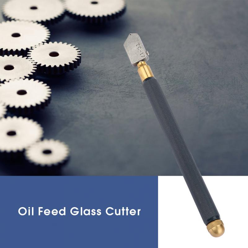 Oil Feed Glass Cutter Bottle Tile Cutter Metal Handle Glass Cutting Tool cortador de botella de vidrio