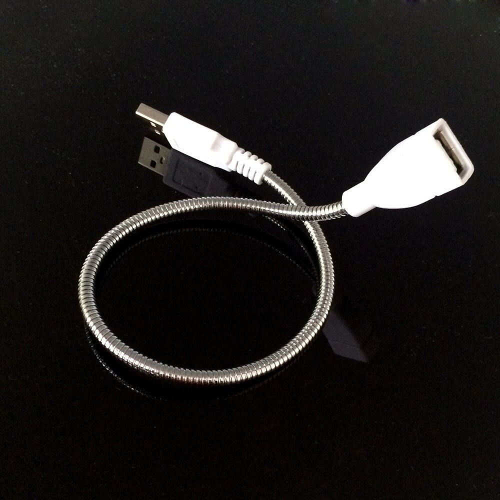 USB metal hose (data can be transmitted) male and female head metal hose usb table lamp hose DIY extension cord