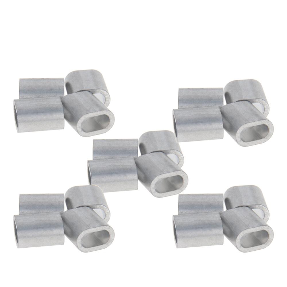 20/80/50/100Pcs Elliptische Aluminium Mouw Aluminium M2.5/M3/M4/M5/M6mm Totale Lengte 2.7/3.3/4.4/5.4/6.6Mm