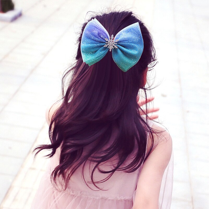 Menoea Kids Hair Accessories 5 Pcs Colors Grosgrain Ribbon Bows Clips Hairpin Girl's Hair Bows Boutique Hair Clip Headware Suits