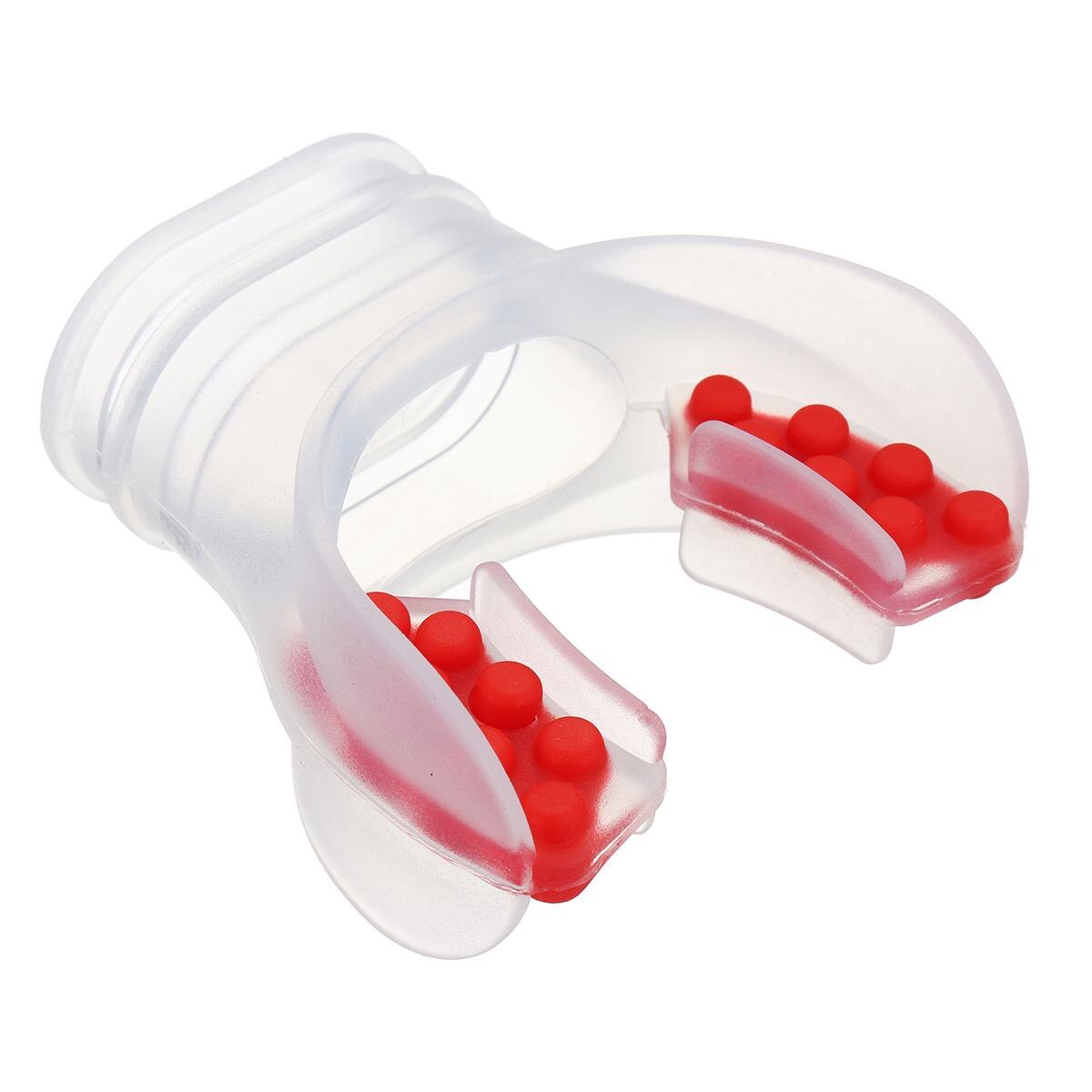 Dykning scuba snorkel mundstykke silikone dykkerudstyr undervands åndedræt mundstykke regulator udskiftning: Gennemsigtig rød