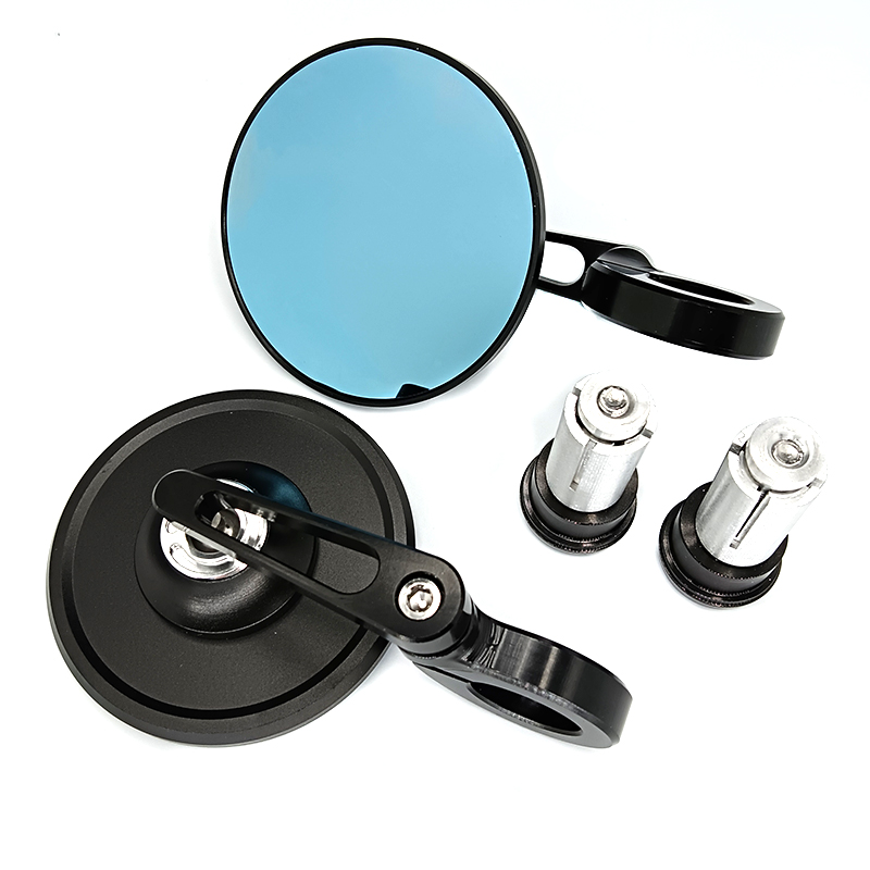 Specchietti retrovisori moto dall'aspetto universale Rotondi 7/8" Maniglia Bar End Lato moto 2 pezzi/paia