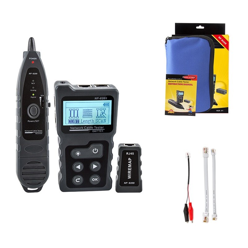 KKmoon LCD Netzwerk Kabel Tester Draht Tracker PoE Prüfer Inline PoE Spannung und Strom Tester mit Kabel Tester mit Beleuchten: Ursprünglich Titel