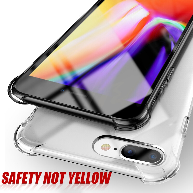 Trasparente Caso Antiurto Per il iPhone 11 Pro X Xr Xs Max Molle Del Silicone Airbag Caso 6 6s 7 8 più di 5 5S SE 2020 12 4 Della Copertura Posteriore