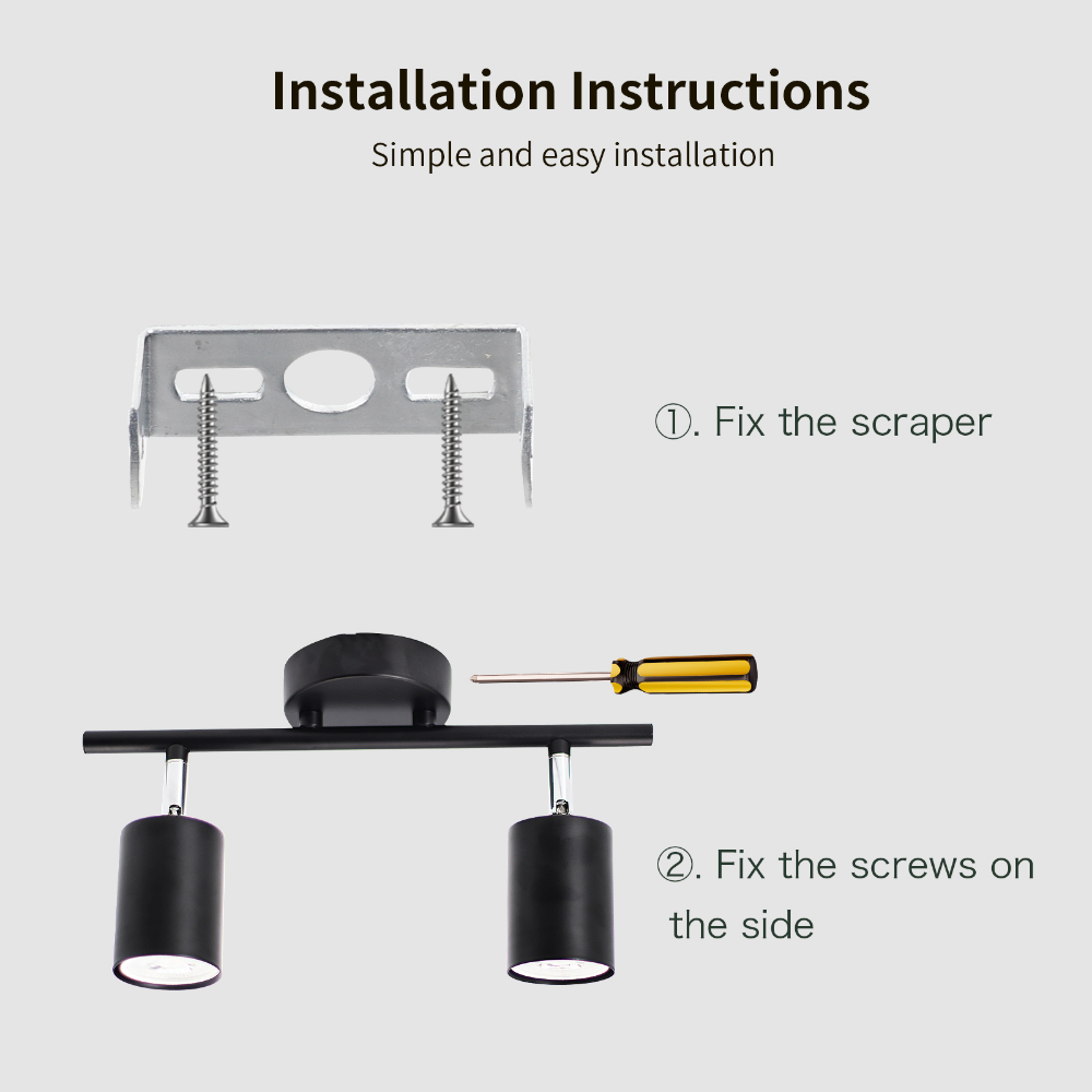 Luz de techo LED giratoria, focos de techo ajustables de 4 vías, luces de cocina, focos de iluminación para sala de estar