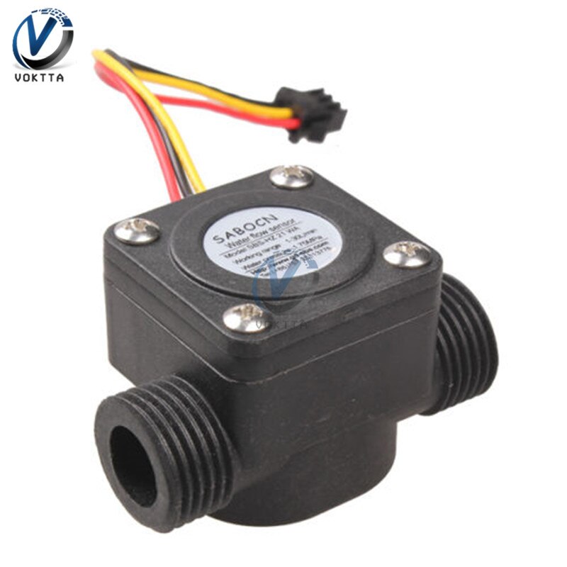 1-30L/min G1/2 4 Point Water Flow Sensor 1.75MPa Fluid Flowmeter Switch Counter Hall Control Machine Flow Meter for Water Heater