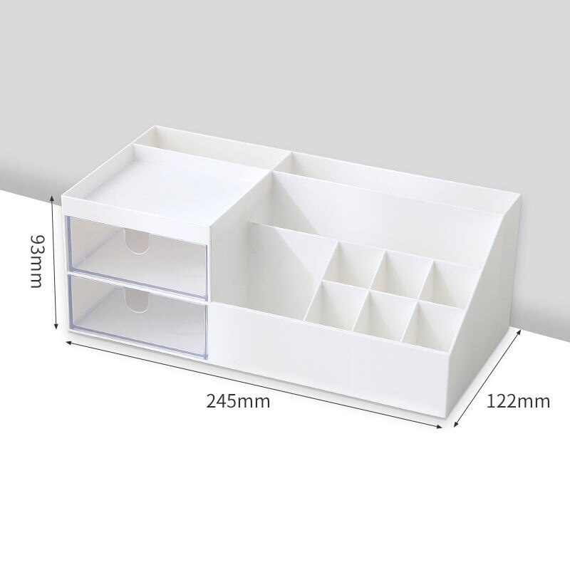 Multifunctional Pen Holder Organizer Cute Student Desktop Stationery Storage Box Office Drawer Pen Case: B