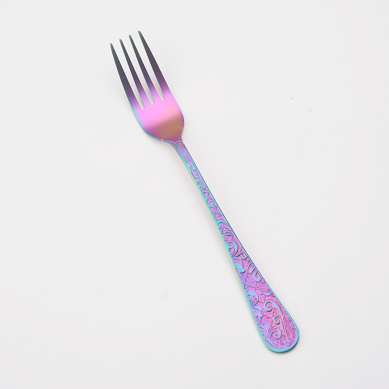 Ensemble de couverts en acier inoxydable de , couteau, fourchette, cuillère, soulagement du Steak, décoration de cuisine à domicile, pour amis: Rose