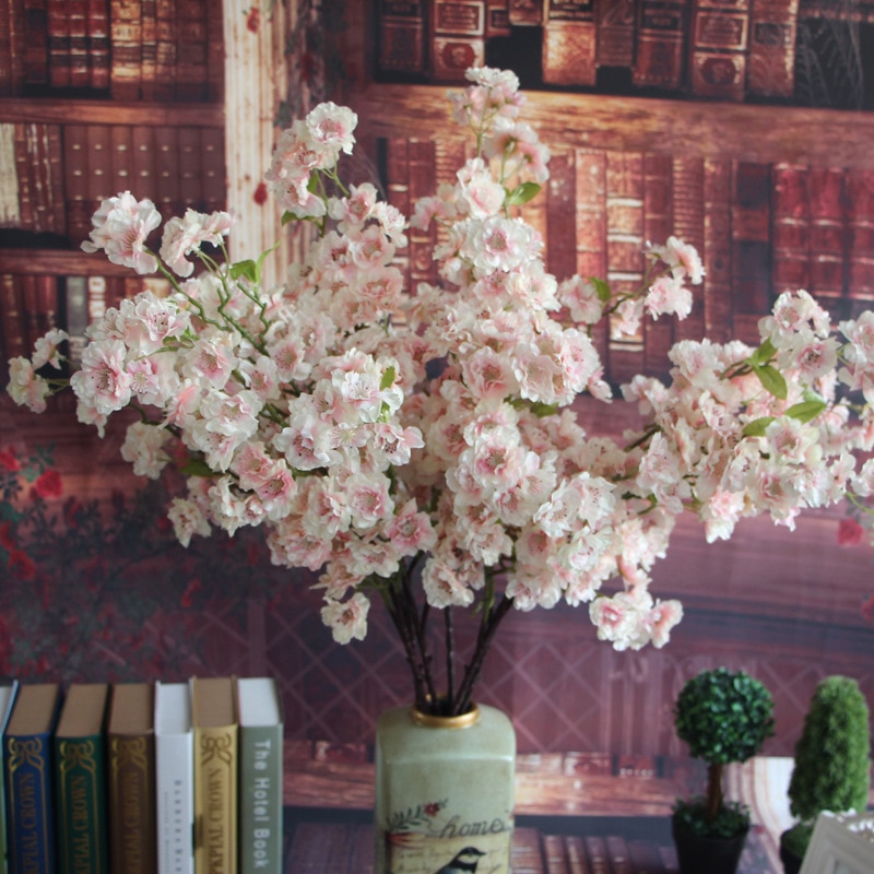 Vloer Kunstmatige Bloem Trigeminus Koreaanse Stijl Cherry Blossom Home Decoratie Kunstmatige Bloem Bruiloft Benodigdheden Decoratie