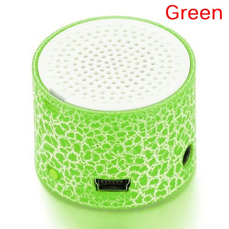 MP3 LED Light Portable Stereo Bass Speakers Travel Music Player Speaker Support TF Card Nice for Children: Green