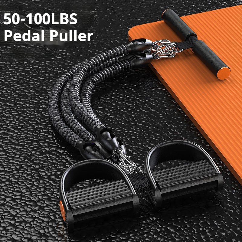 50-100lbs Voetpedaal Weerstand Band Elastiekjes Multifunctionele Pull Touw Gym Spanning Touw Set Thuis Buikspier Sporter