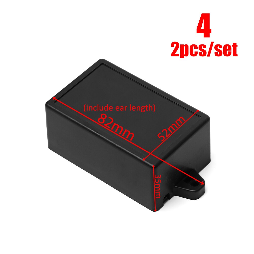 2Stck ABS Kunststoff Projekt Kasten Wasserdicht Schwarz DIY Gehäbenutzen Instrument fallen Lagerung fallen Gehäbenutzen Boxen Elektronische Hause Liefert: 2Stck Stil 4